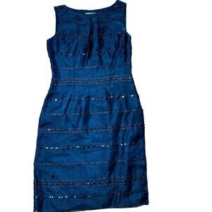 David Warren Vintage 90s Black Silk Dress Sequin Mini Dress 4